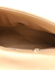 Goatskin Quilted Medium CHNL 19 Flap Dark Beige