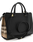 Calfskin Mega Check Small Banwell Tote Black