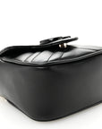 Calfskin Matelasse Monochrome GG Marmont Chain Mini Belt Bag Black