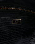 Saffiano Tessuto Nylon Shopping Tote Black