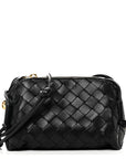 Calfskin Intrecciato Small Loop Top Handle Black