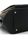 Caviar Quilted Small Business Affinity Shopping Bag Black