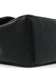 Caviar Quilted Maxi Double Flap Black