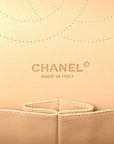 Caviar Quilted Jumbo Double Flap Light Beige