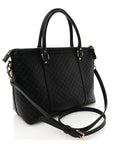 Soft MicroGCCIssima Small Zippered Satchel Black