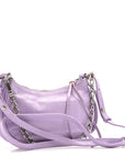 Agneau Arena Le Cagole Mini Purse With Chain Lilac