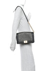 Lambskin Braided Woven Medium Boy Flap Navy Black