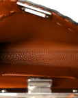 Cuoio Romano Snakeskin Selleria Mini Peekaboo Iconic Satchel Cappuccino