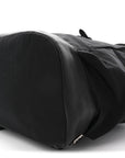Nylon Grained Calfskin Watson Diaper Bag Black