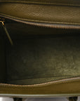 Drummed Calfskin Micro Luggage Dark Olive