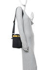 Calfskin Baroque Logo Messenger Bag Black
