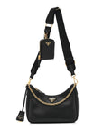 Saffiano Lux Re-Edition 2005 Shoulder Bag Black