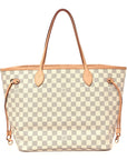Damier Azur Neo Neverfull MM Rose Ballerine
