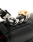 Lambskin Quilted CHNL 19 Wallet On Chain WOC Black
