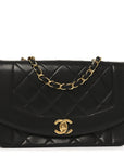 Lambskin Quilted Small Single Flap Black
