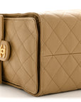 Caviar Quilted Medium CHNL 25 Handbag Dark Beige