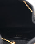 Washed Denim Quilted Small CHNL 25 Handbag Black