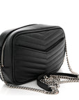 Grain De Poudre Matelasse Monogram Mini Lou Camera Bag Black