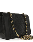 Lambskin Quilted Small Single Flap Black