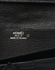 Shiny Alligator Bearn Gusset Wallet Black