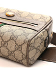 GG Supreme Monogram Web Small Ophidia Belt Bag 85 34 Dark Brown