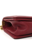 Caviar Quilted Medium Boy Flap Burgundy