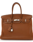 Togo Horseshoe Birkin 35 Gold Orange