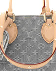 Monogram Denim Onthego MM Washed Grey