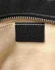Pebbled Calfskin Small Soho Disco Bag Black