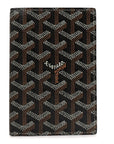 Goyardine Grenelle Passport Wallet Black Gold
