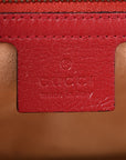 Vintage Effect Calfskin Matelasse Diagonal Small Torchon GG Marmont Shoulder Bag Black Romantic Cherry