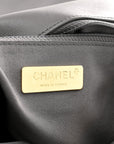 Lambskin Quilted Medium CHNL 19 Flap Dark Grey