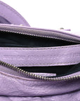Extra Supple Calfskin Crocodile Embossed Le Cagole Shoulder Bag XS Lilac