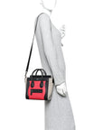 Bullhide Calfskin Nubuck Nano Tri-Color Luggage Bright Red