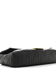 Nappa FF 1974 Embossed Large Baguette Black