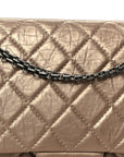 Metallic Aged Calfskin Quilted 2.55 Reissue 227 Flap Dark Gold