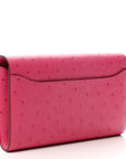 Ostrich Constance Long Wallet Rose Tyrien