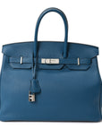 Togo Birkin 35 Bleu Izmir