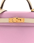 Epsom Horseshoe Mini Kelly Sellier 20 Mauve Sylvestre Craie