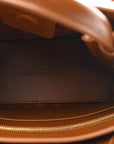 Suede Intrecciato Small Andiamo Shoulder Bag Amber