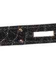 Shiny Alligator Kelly Sellier 32 Black