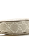 GG Supreme Monogram Textured Dollar Calfskin Web Mini Ophidia GG Handbag Beige Mystic White Oatmeal