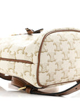 Triomphe Canvas Calfskin Mini Folco Backpack White