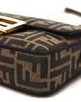 Fabric Jacquard FF 1974 Mini Baguette Tobacco Moro Black