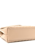 Calfskin Y Quilted Monogram Small Loulou Chain Satchel Dark Beige