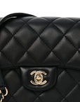 Lambskin Quilted Small My Precious Flap Black