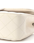 Caviar Quilted Small Double Flap White