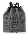 Canvas Large Deauville Backpack Charcoal