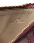 Soft Grained Calfskin Coin Card Holder Plumrose Ebony