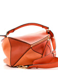 Calfskin Medium Puzzle Bag Orange Multi